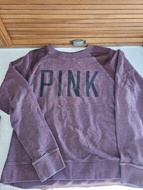 2013 Victoria’s Secret PINK Maroon Mesh Panel Crewneck Pullover